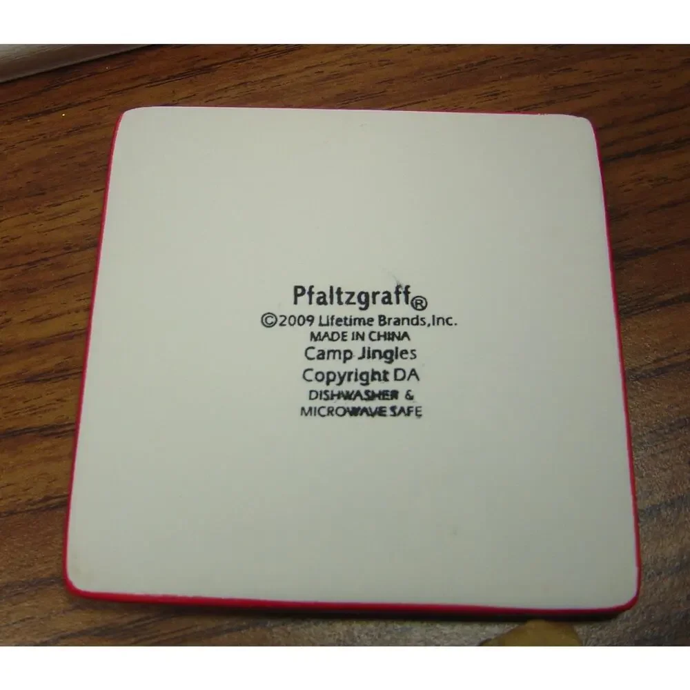 PFALTZGRAFF CAMP JINGLES CERAMIC COASTERS-SET OF 4-2009-4